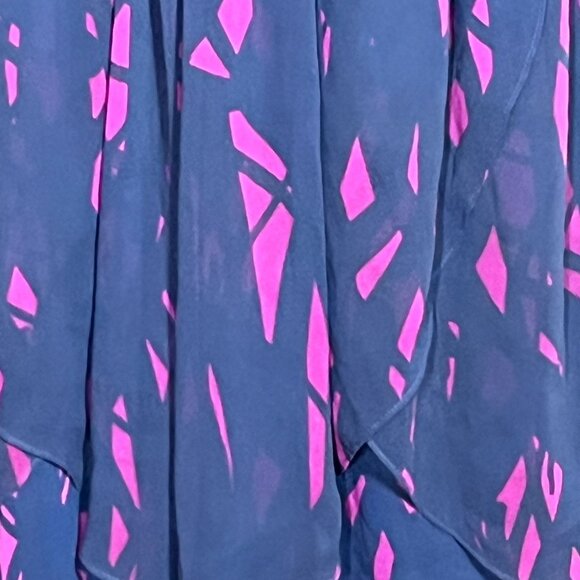 BCBGeneration Blue Purple Sleeveless V Neck Mini Dress Size 8 - Picture 7 of 10